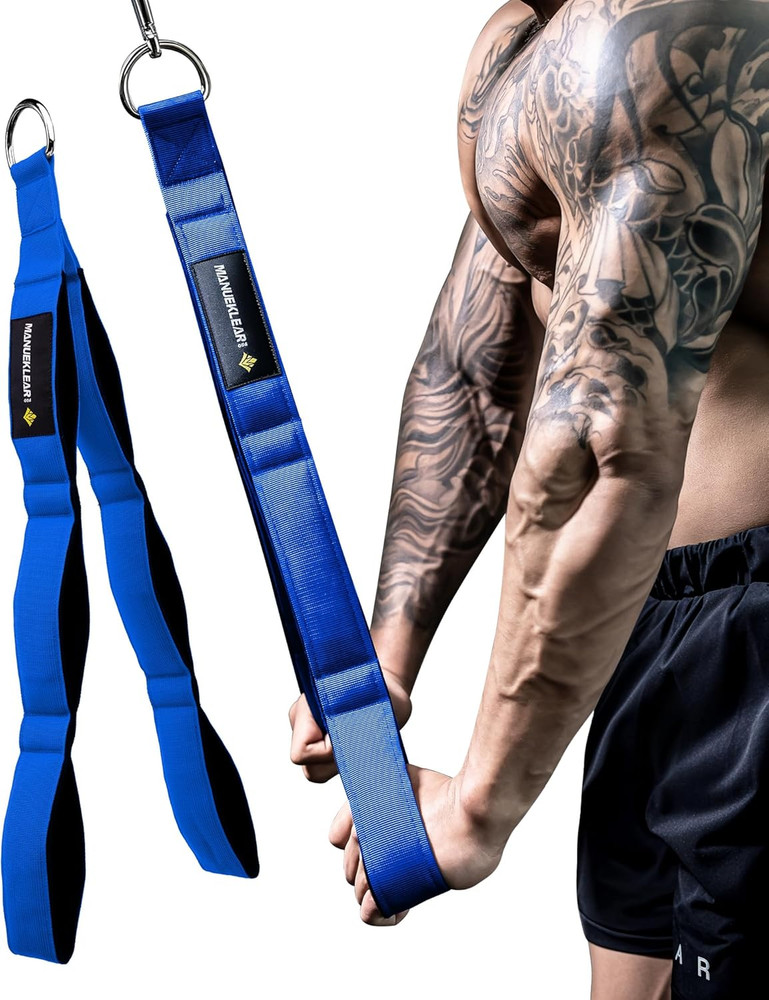 Tricep Rope Cable Attachment Handles Gym Pull Down Pushdown Face Pulls