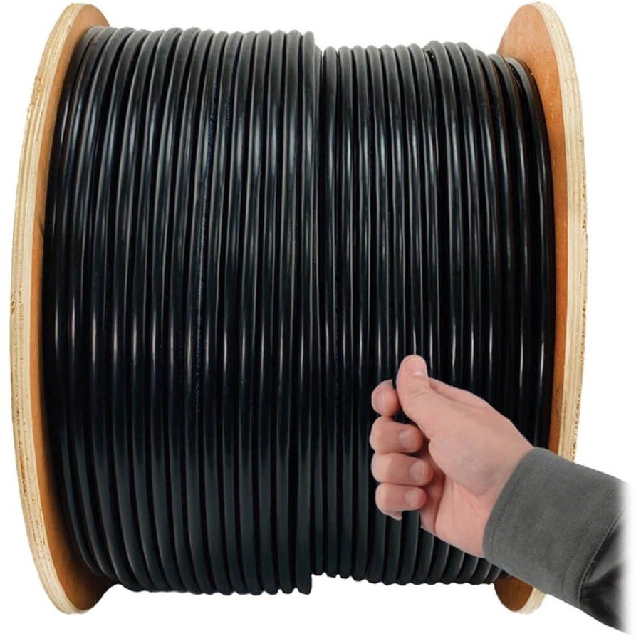 Tripp Lite Cat5e 350MHz Solid Core UTP Bulk Cable Black 1000ft TAA