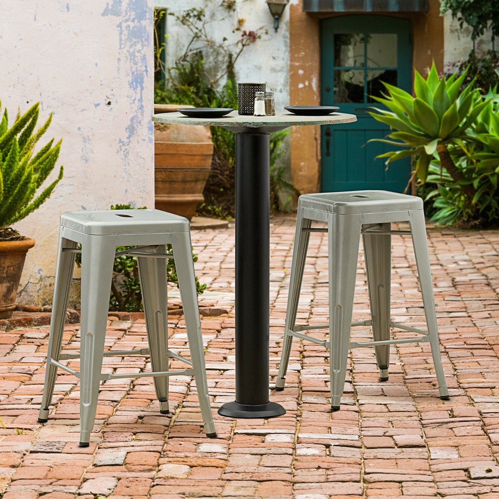 Bolt Down Restaurant Table Base with 4'' Dia. Counter Height Column