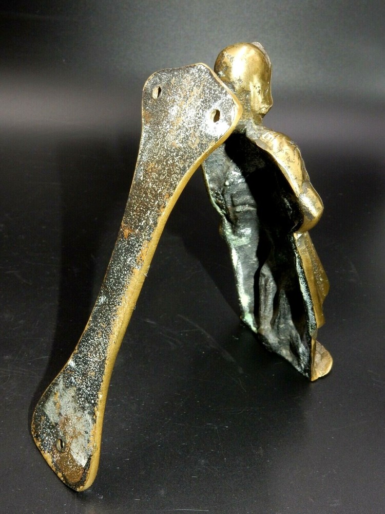 VINTAGE SOLID BRASS GLADIATOR WARRIOR KNIGHT DOOR KNOCKER