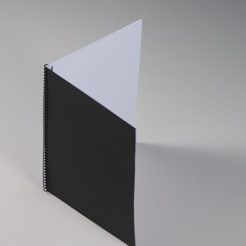 100 PackPlastic Spiral Binding Coils 10mm3/8"75 Sheet Capacity41 Pitch Black ...