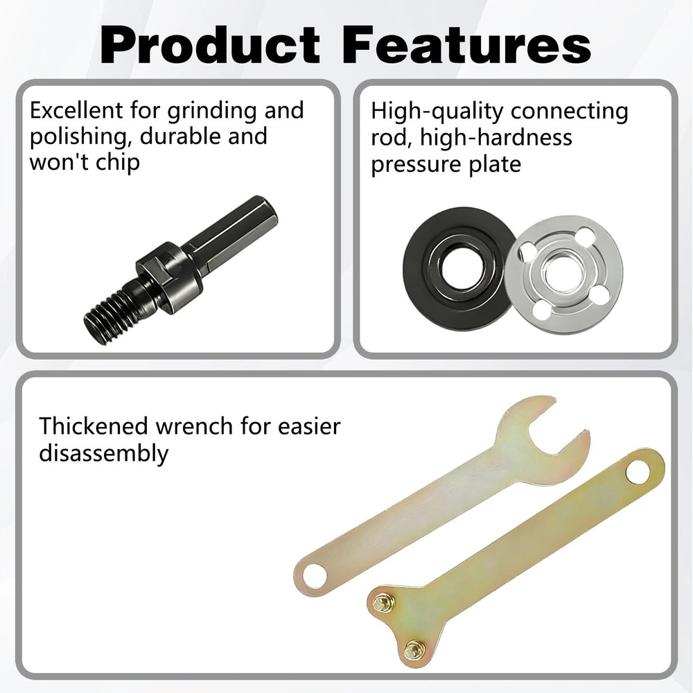 10Pcs Angle Grinder Connector Set, Electric Drill Conversion Adapter Kit