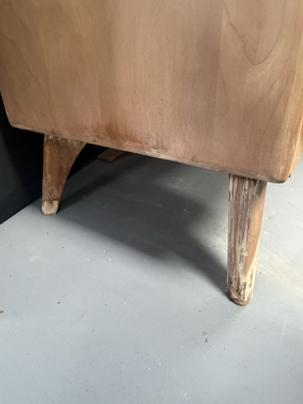 Heywood Wakefield Mid Century Modern Sculptura Vanity & Mirror Needs Refurbish