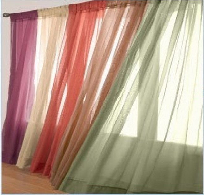 2Pc Sheer Voile Window Panel curtains DRAPE 84 or 1Pc SCARF MANY COLOR