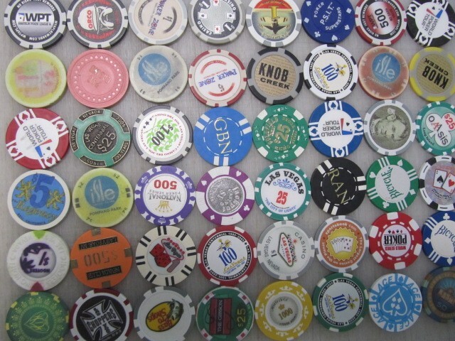 100 Casino Gaming Poker Chip Lot Las Vegas $1 New & Used Chipco Paulson Clay