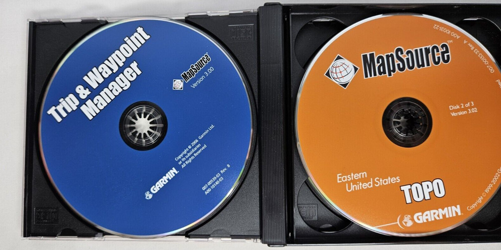 Garmin MapSource Topo 1999/2002 Version 3.00 & Metro Guide Map Source CD