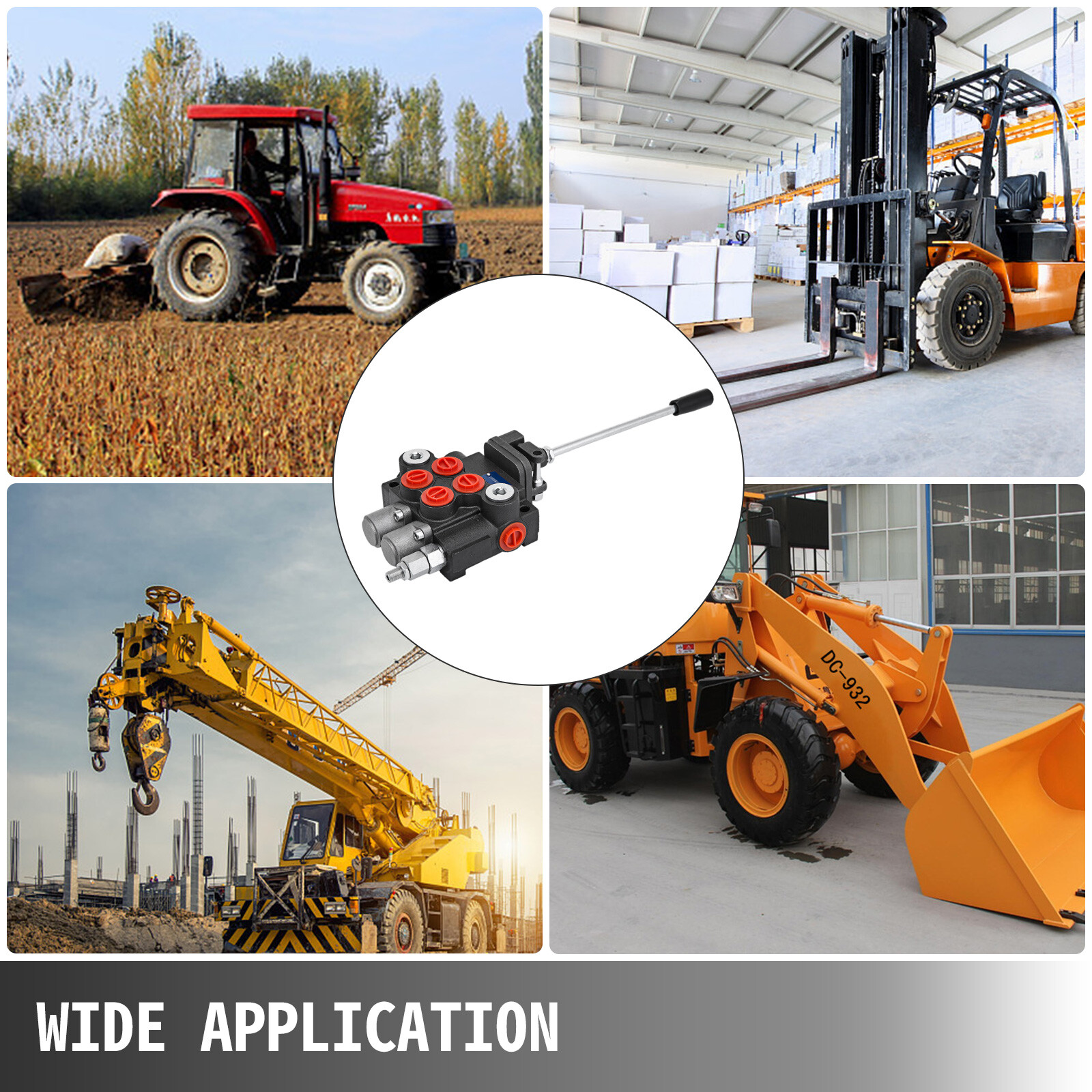 2 Spool 11 GPM Hydraulic Directional Control Valve Tractor Loader w/ Joystick