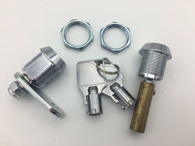 Wizard Spiral Gumball Machine Replacement Locks with Attachments Screw Tip & Cam