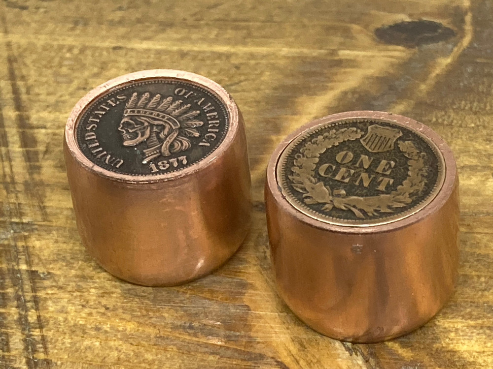 Indian penny skull guitar knobs