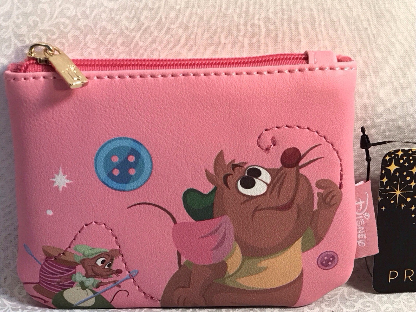 Disney Loungefly Cinderella Gus Zip Coin Purse New With Tags
