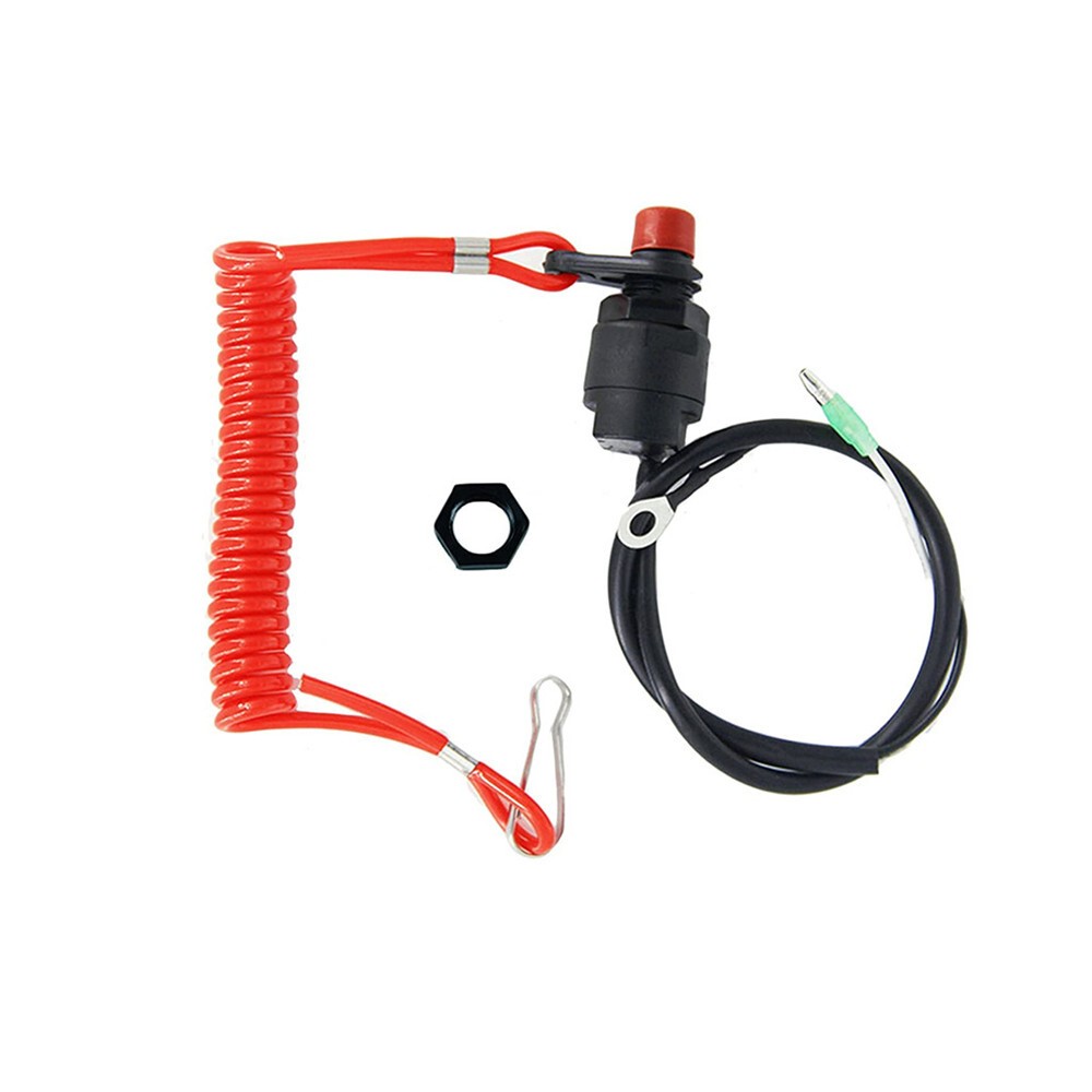 Durable Boat Outboard Engine Stop Motor Kill Switch with Safety Tether Lanyard
