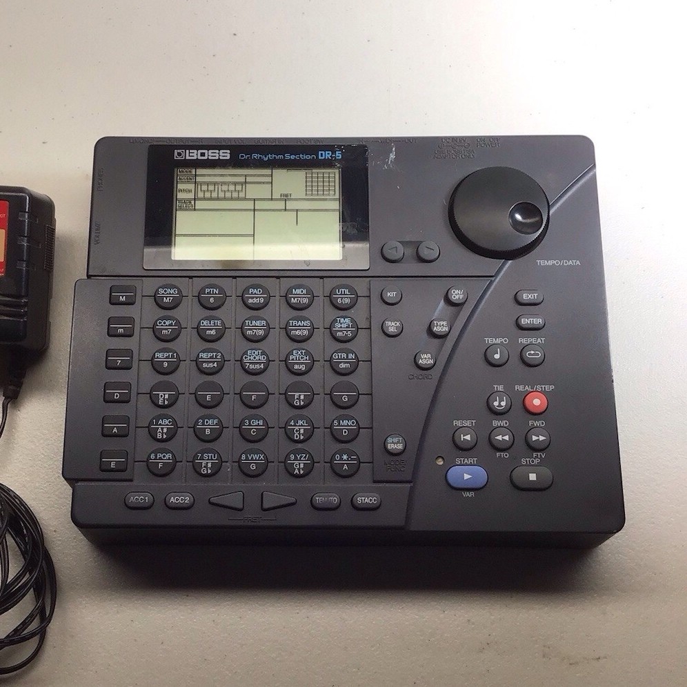 Boss DR-5 Rhythm Section Drum Machine & Sequencer AC Adapter Tested Works