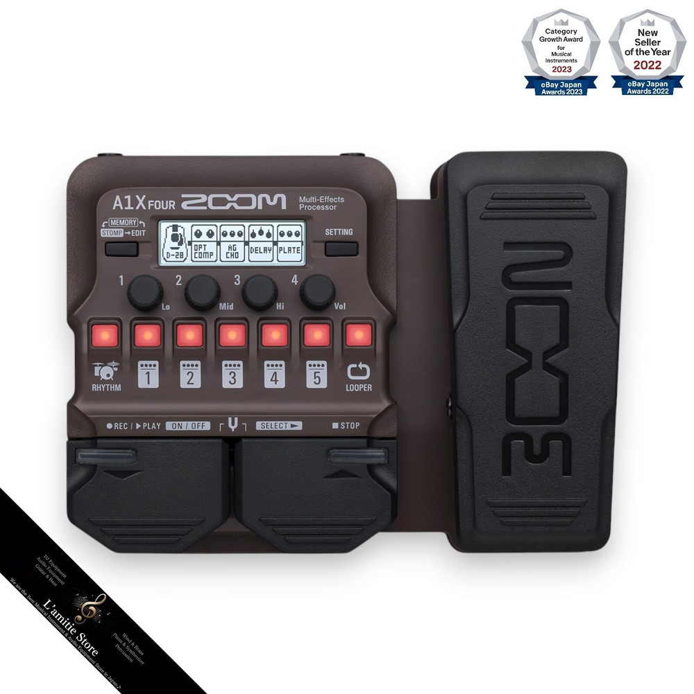 ZOOM A1X FOUR Multi-Effects Processor for Acoustic Processor with pedals JP New
