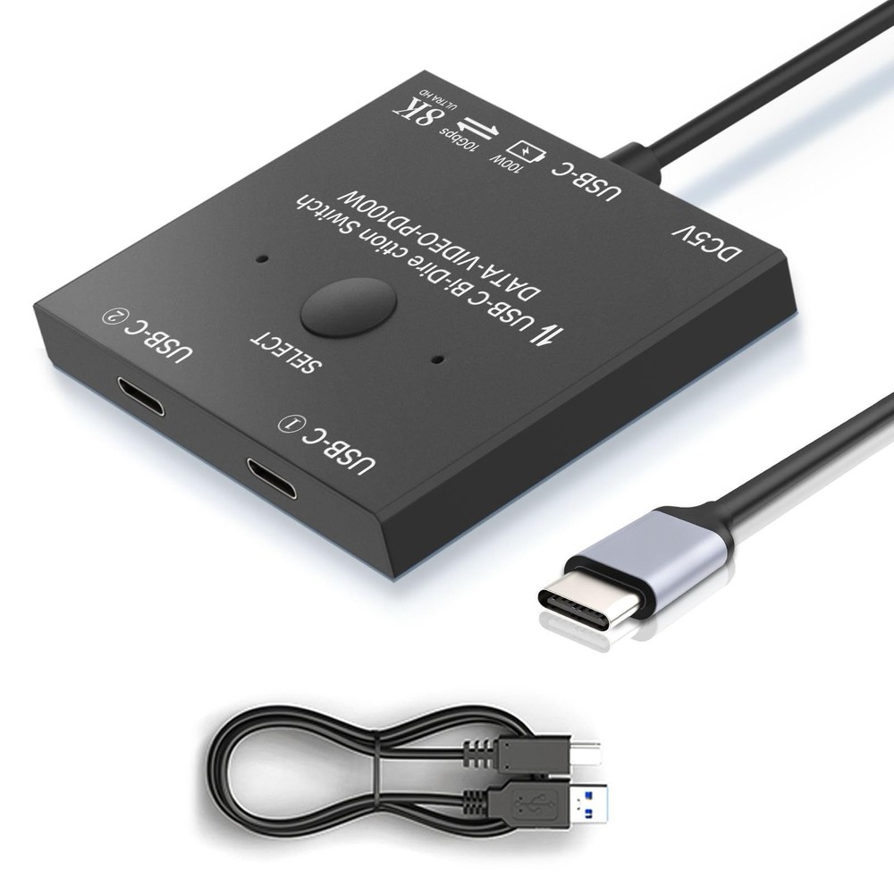 8K USB C Switch,Bi-Directional USBC Switcher 2 Computers,USB Type C KVM 8K