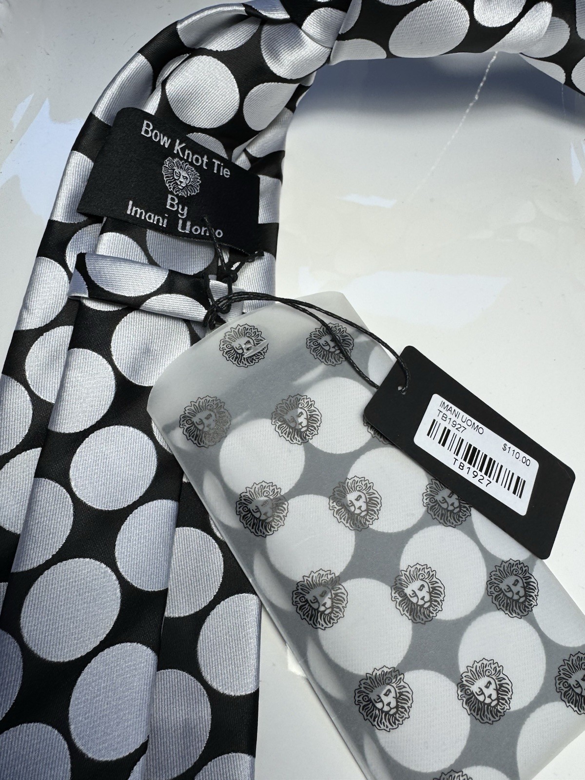 NWT IMANI UOMO MULTI COLOR POLKA DOTS STYLE PRINT SILK TOUCH NECK TIE & HANKY