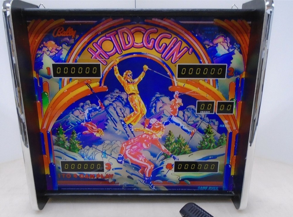 Bally Hot Doggin Pinball Head LED Display light box