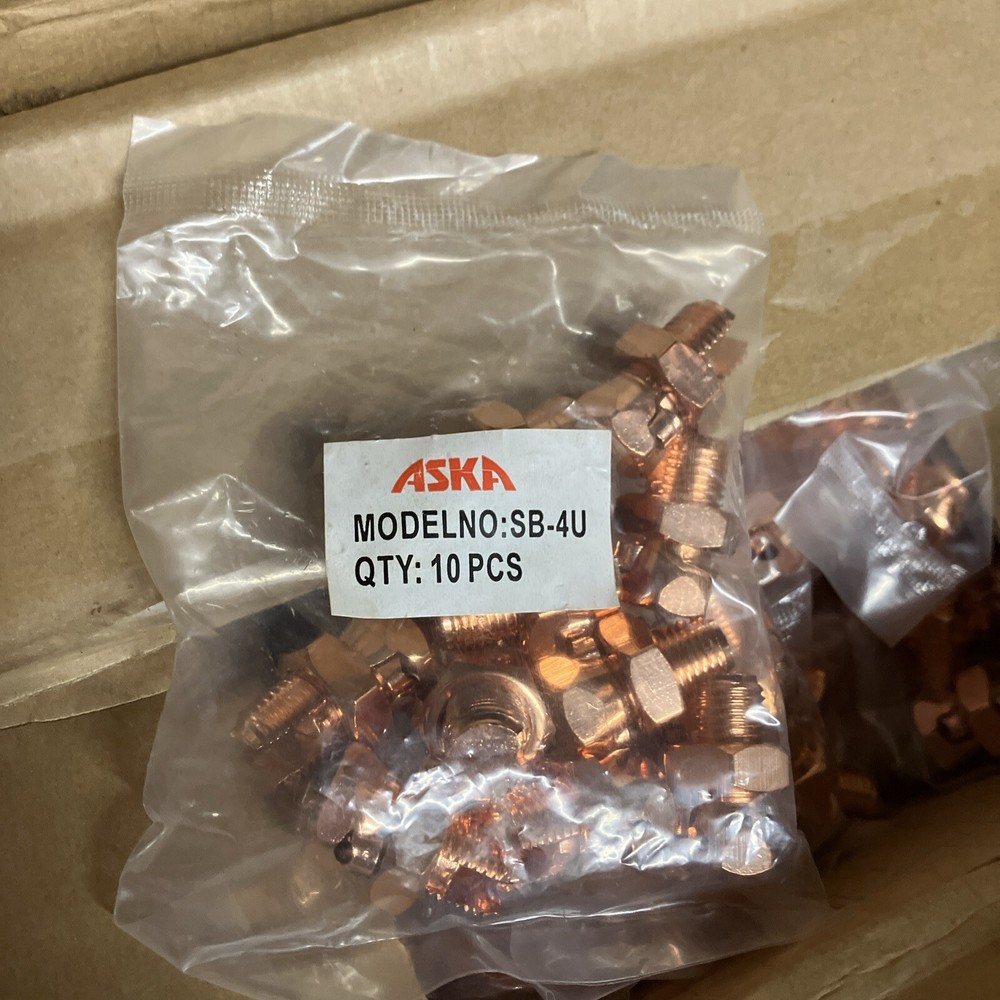 10pcs ASKA SB-4U COPPER SPLIT BOLT GROUNDING CLAMP 10pc