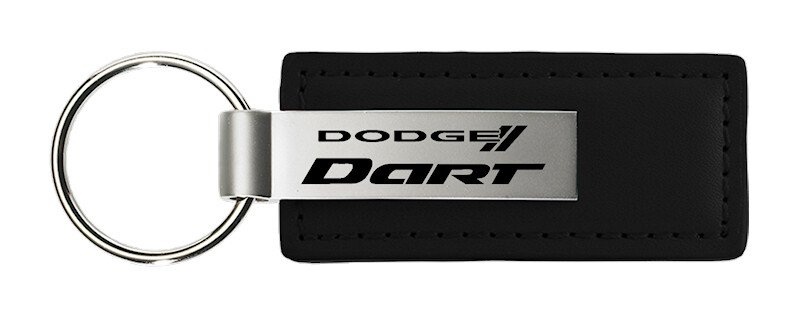 Dodge Dart Leather Key Chain (Black)