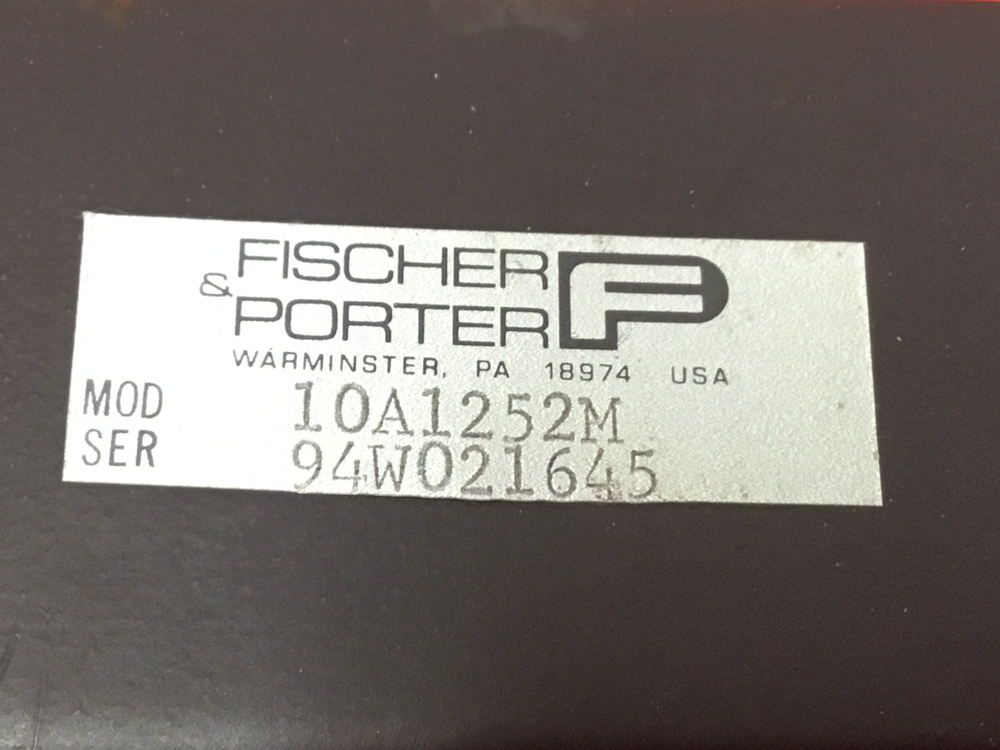 Fischer & Porter - P/N: 10A1252M - Flow Meter