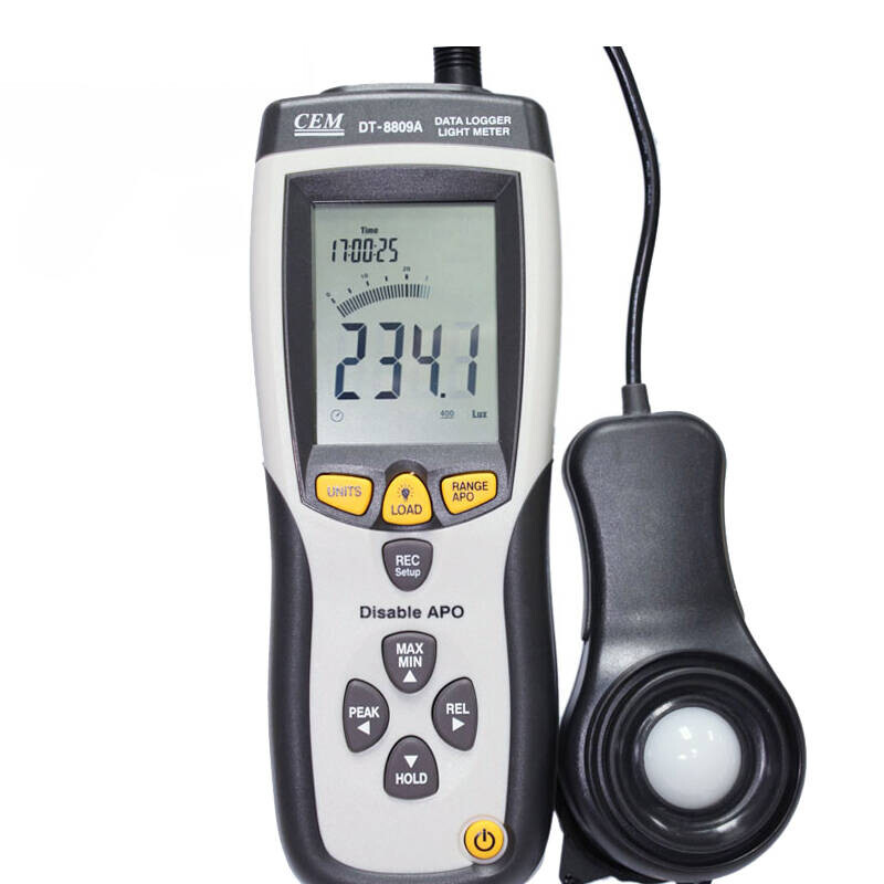 CEM DT-8809A Handheld Light Meter Range 400,000 Lux Data Protocol