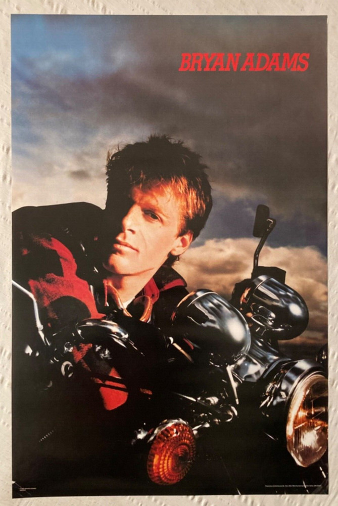 Bryan Adams 1985 Poster Motorcycle Nice Man Minnesota