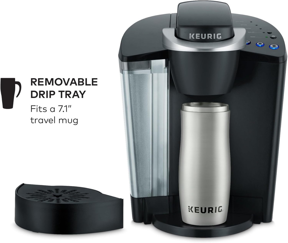 K-Classic Single Serve K-Cup Pod Coffee Maker, with 3 Brew Sizes, 48Oz Removable