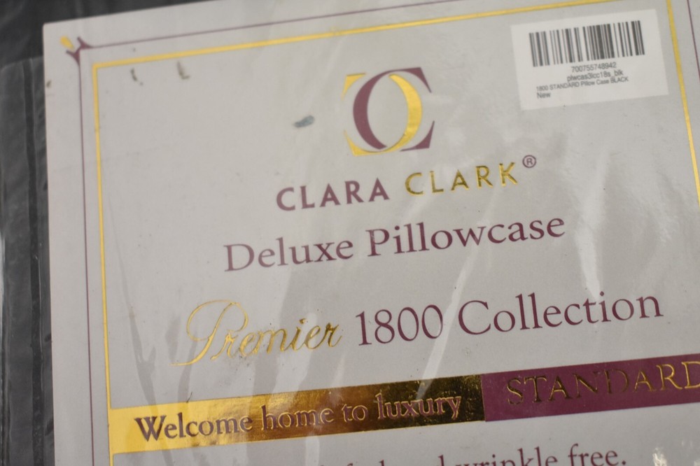 Clara Clark Pillow Cases Standard Size Black 2 Pack Lightweight Microfiber