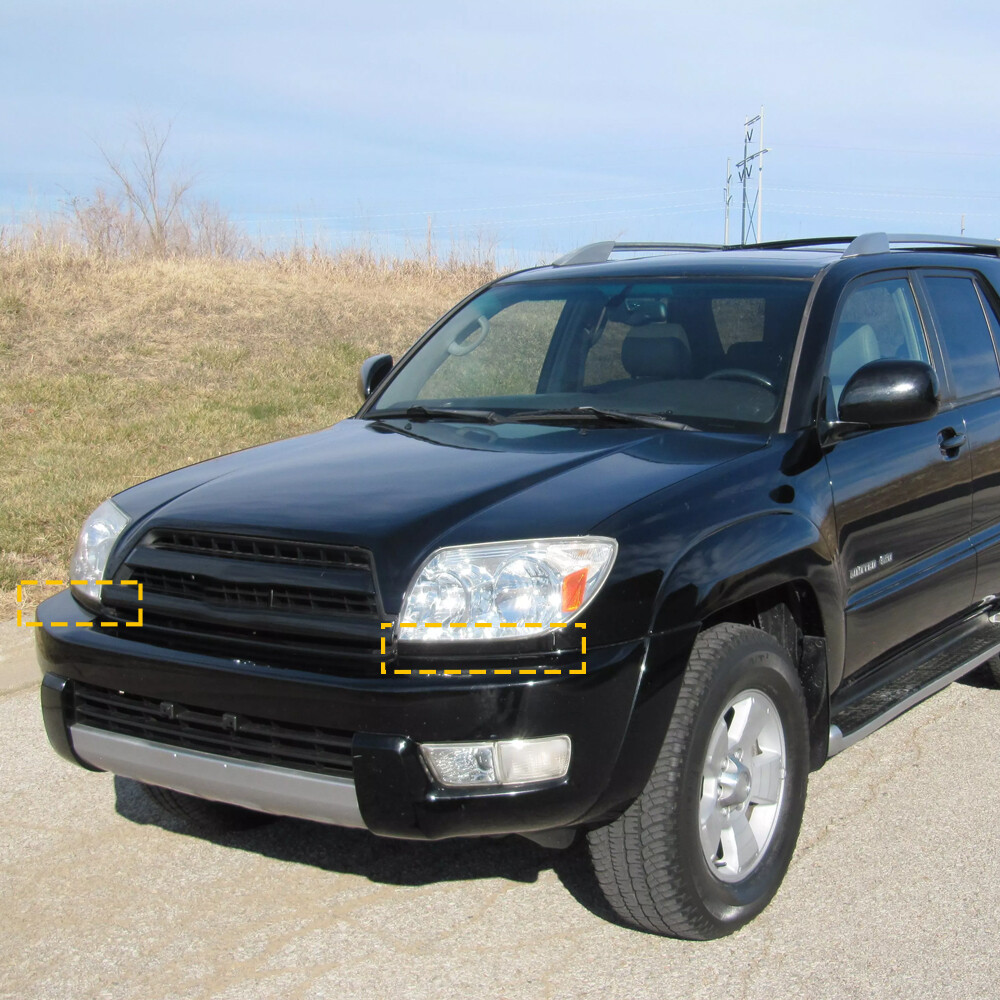 FOR 2003-2005 TOYOTA 4RUNNER FRONT GRILLE HEADLIGHT FILLER MOLDING TRIM PANEL ED