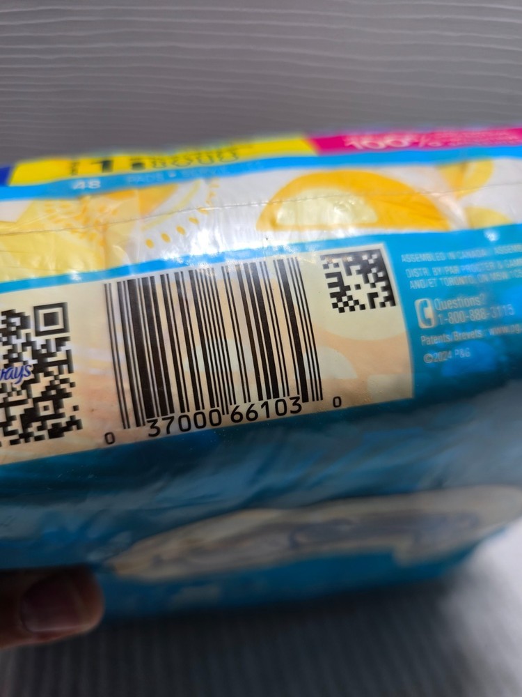 Always Maxi Size 1 Regular Absorbency Without Wings 48 Count Unscented (C