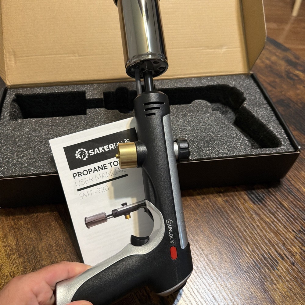 Saker plus MT-920 Propane Torch Trigger Start Cooking Grill Torch New w/Open Box