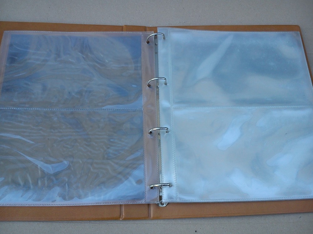 Royal Mail Presentation Packs Album Binder Stamp 14 Sheets Storage EMPTY Beige