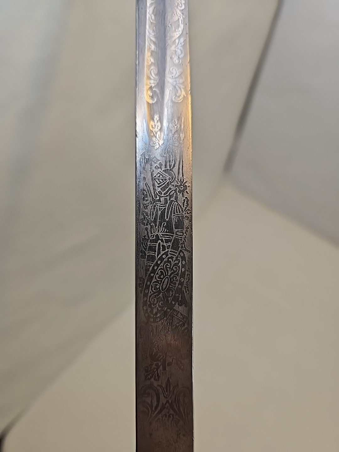 WWI M1889 German Wurttemberg Kinder Sabel Sword w/Scabbard - Etched - Kirschbaum