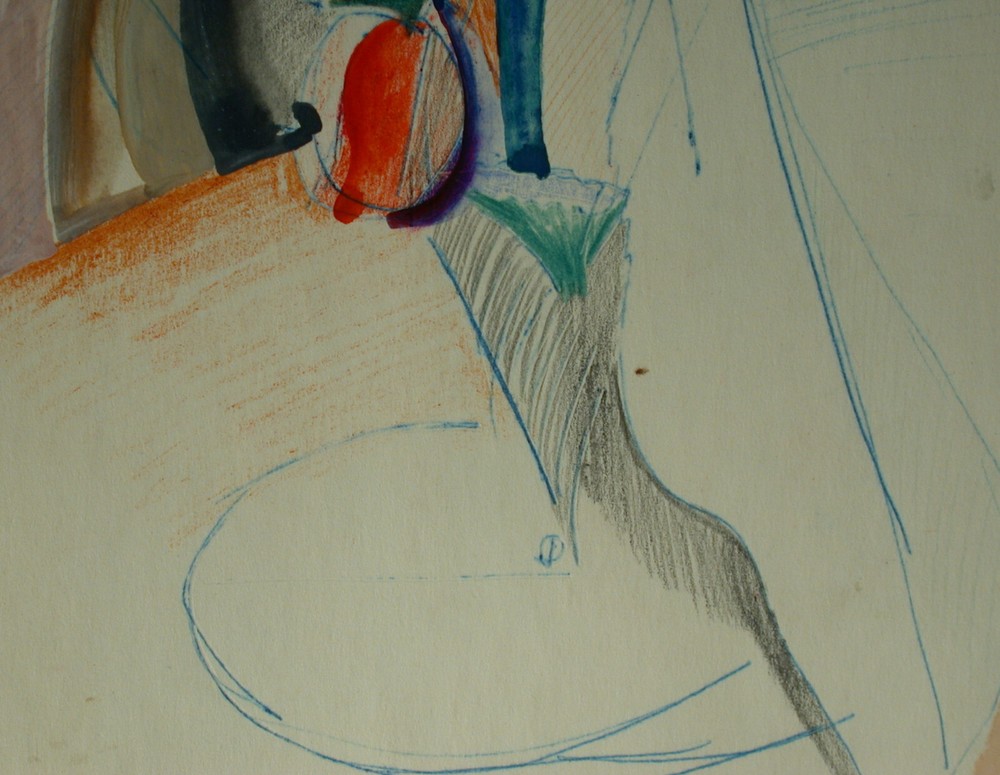 Therese SCHÜTZ-LINENFELLNER (1922-1967) Abstract Composition.