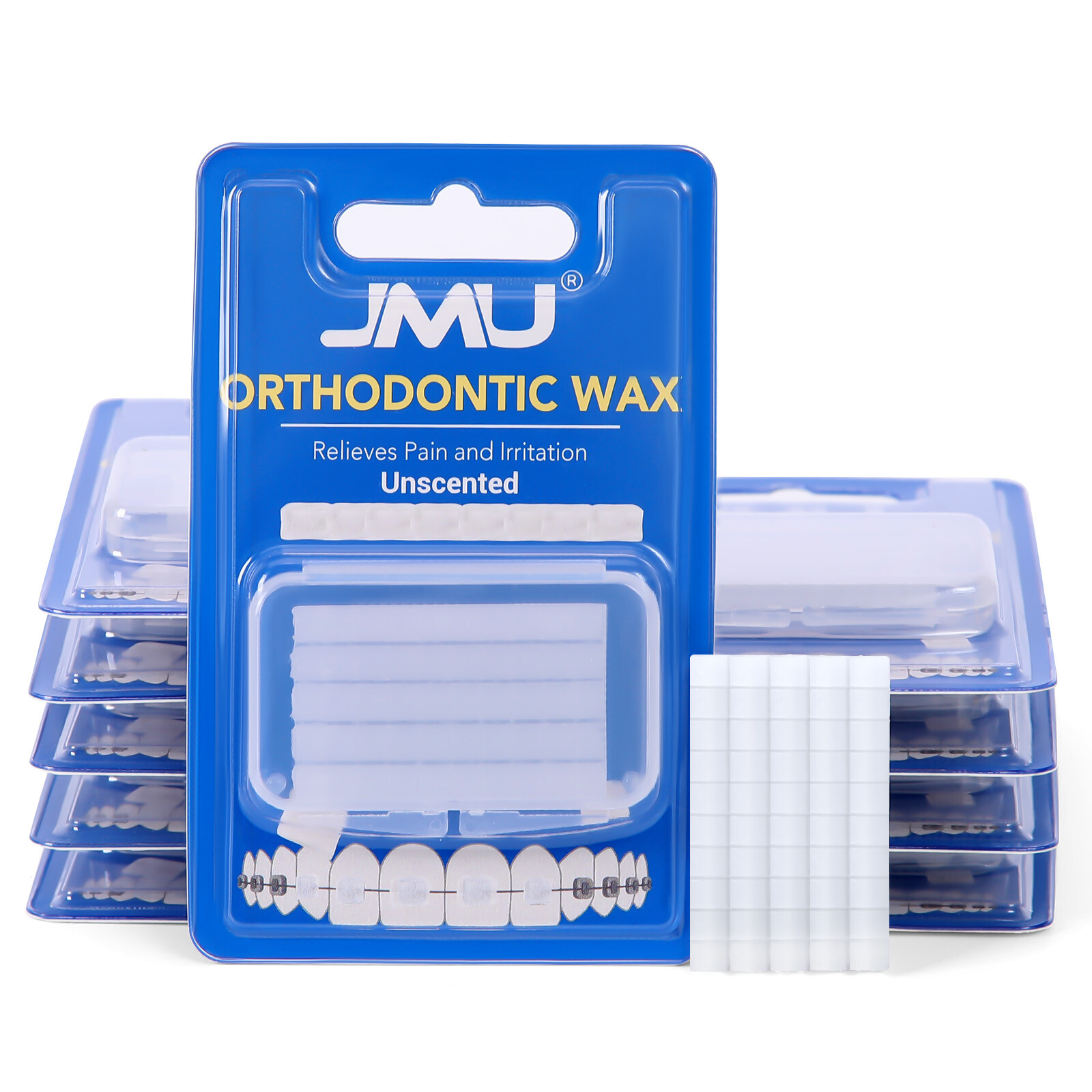JMU Dental Oral Orthodontics Wax For Braces 50 Blocks Fruit Scent /Unscented