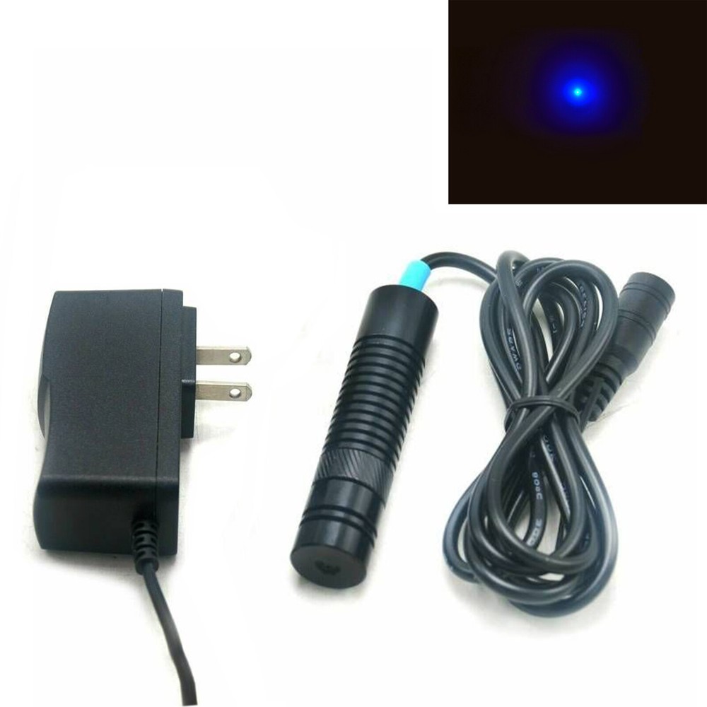 Adjustable focus  450nm blue dot laser module laser beam with 5V Adapter