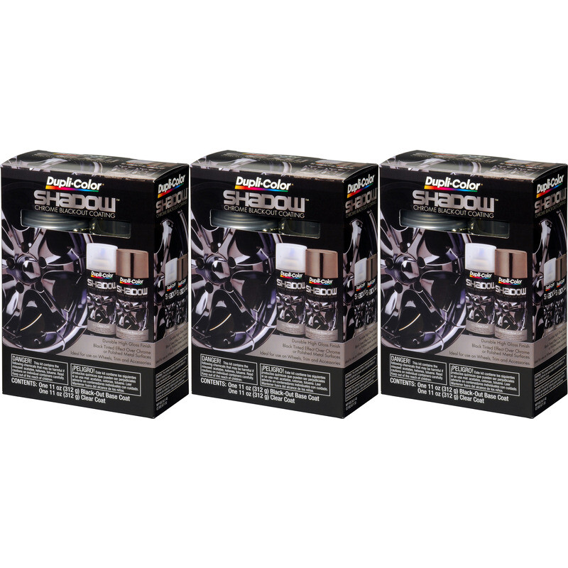 Duplicolor Paint SHD1000 (3-PACK); Wheel Coating 11oz Shadow Black-Out