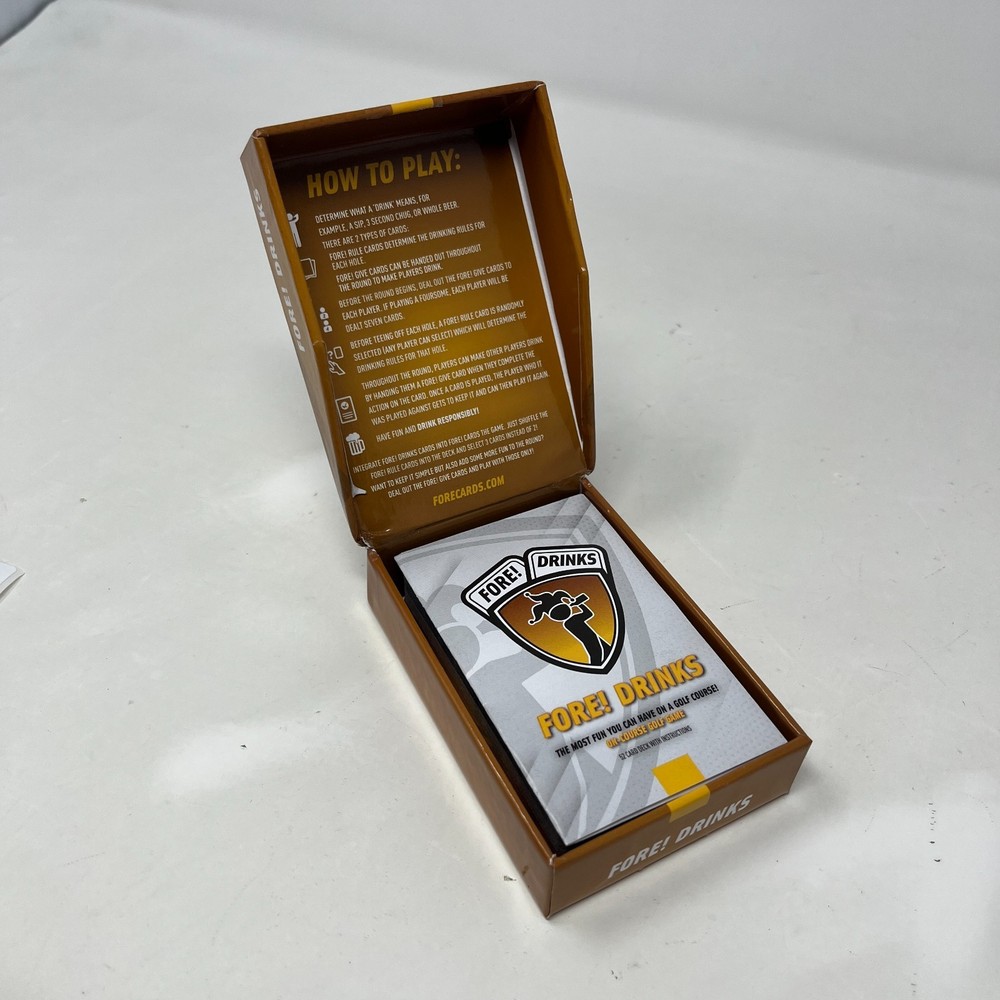 Fore! Drinks On-Course Golf Game Card Game - COMPLETE