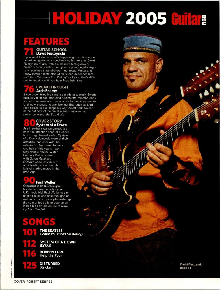 Guitar One David Fluczynski Original Vintage Print Ad