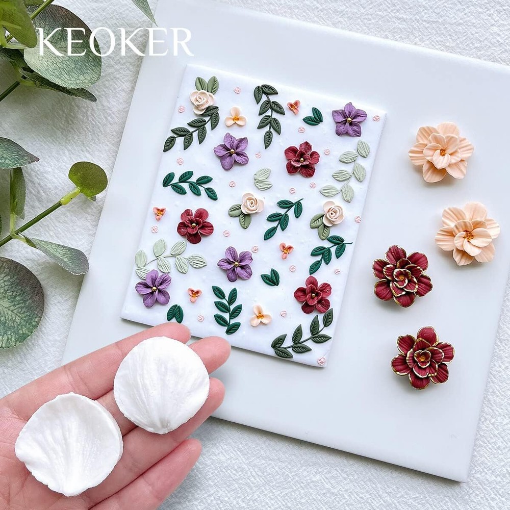 Keoker Flower Petal Clay Cutters - Petals for Basic A