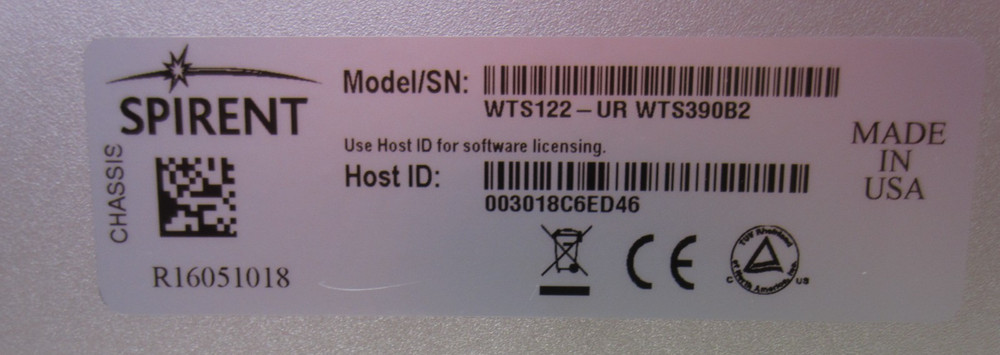 Spirent WTS-122CA Wireless Test Station w/ Power Adapter