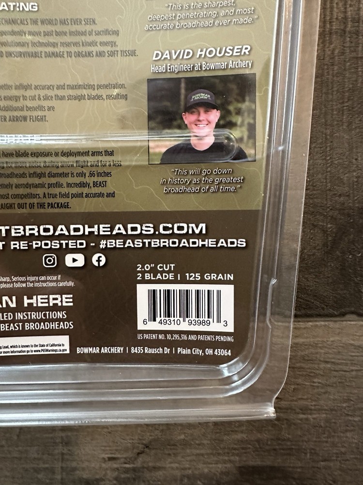 BEAST Broadheads 125gr 2” (3 pack)