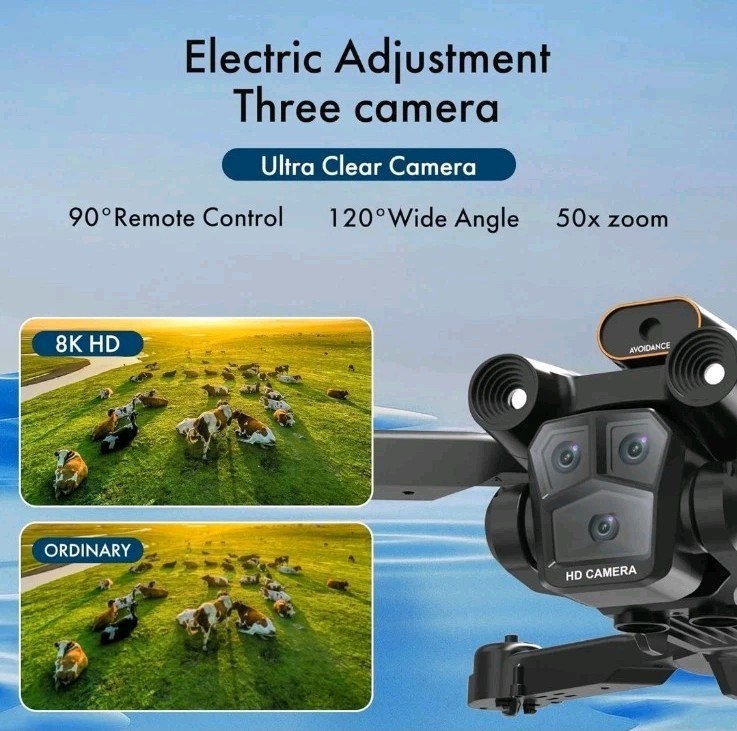 C12 Foldable Drone with 1080p Camera, HD Dual Camera Remote Control Quadcopter