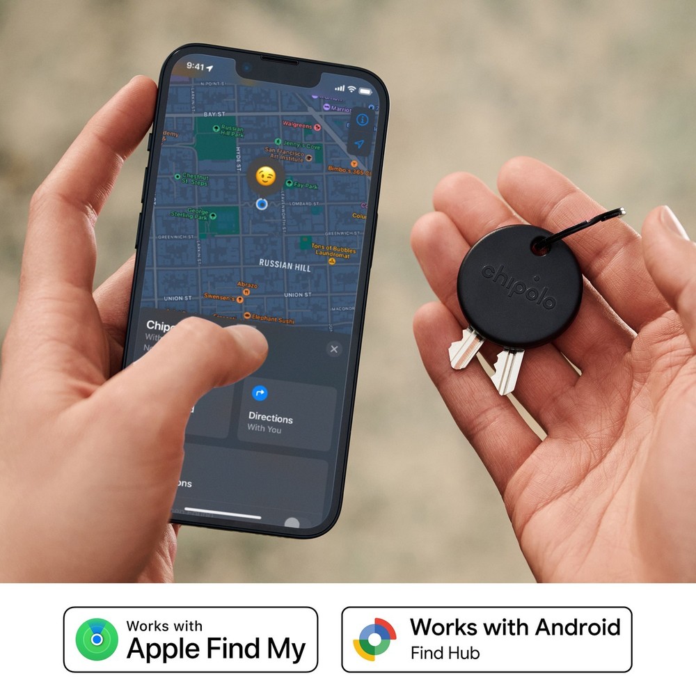 Chipolo® POP Device Tracking Tag (4 Pack; Black)