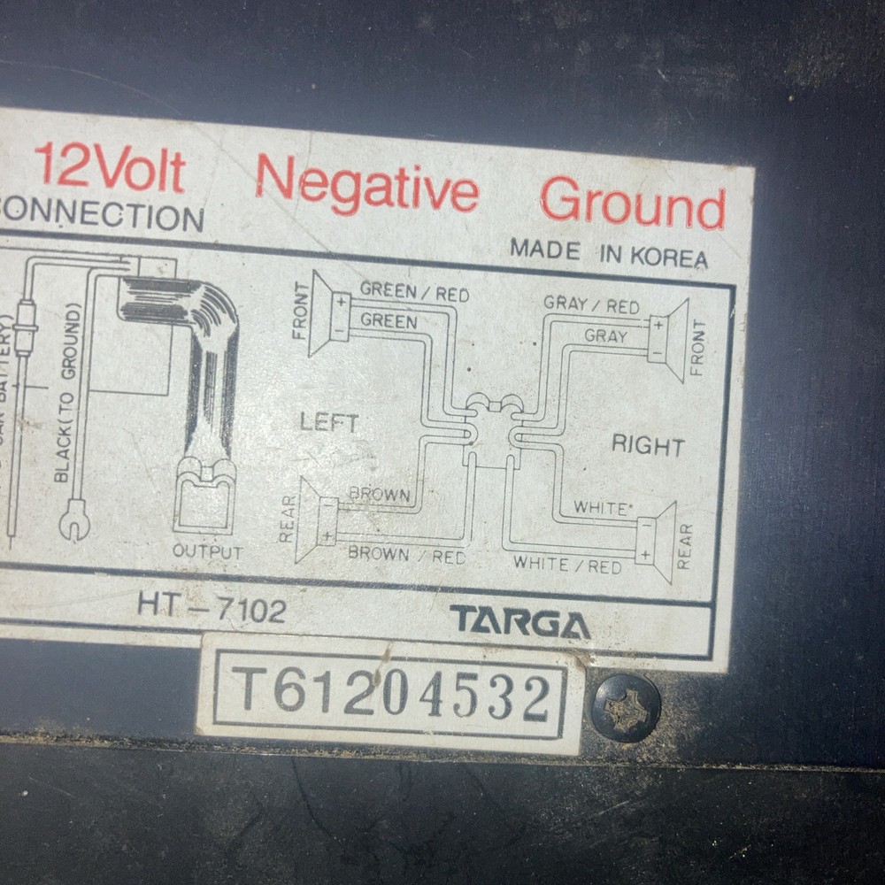 Targa Ht-7102 Car Equalize old school powered equalizer box BB