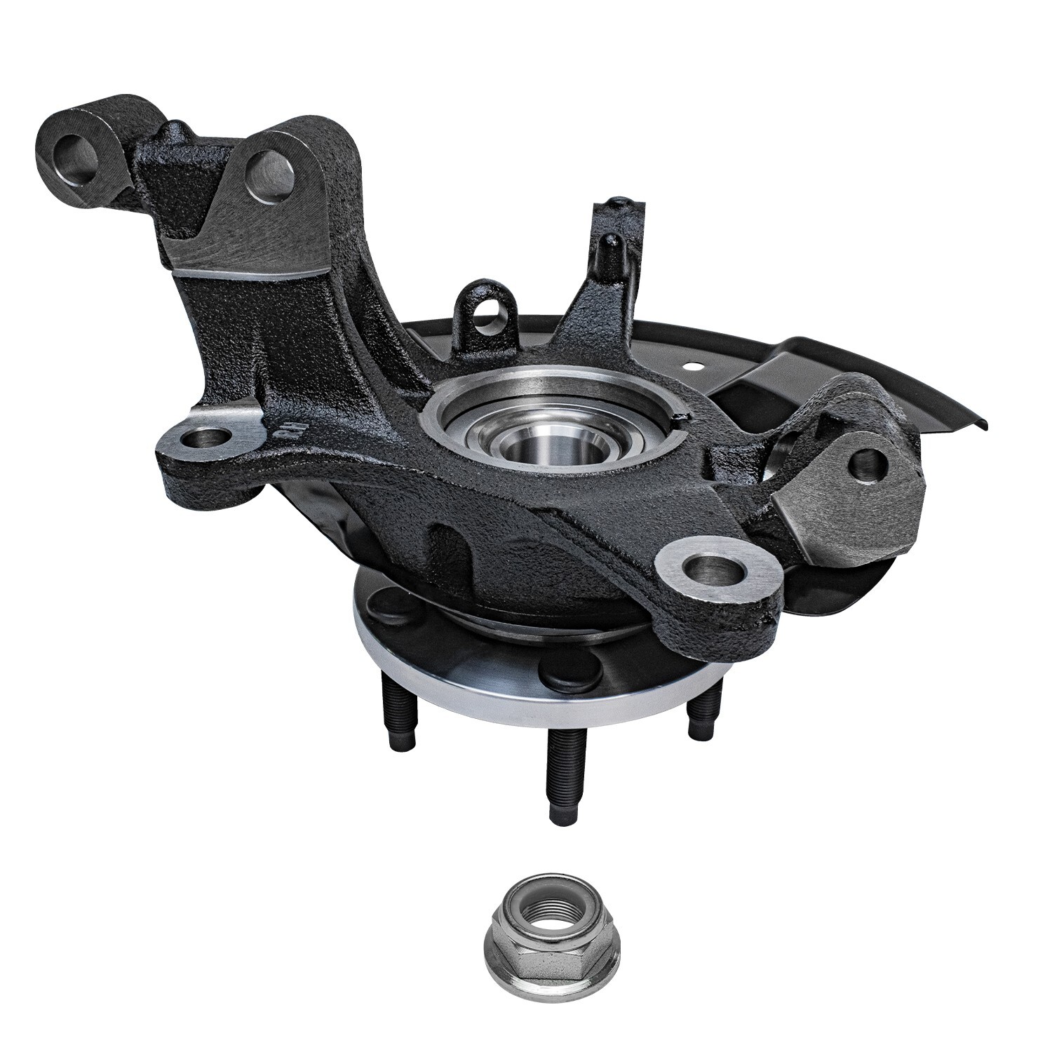 Front Steering Knuckles & Wheel Hub Bearings Assembly for 2007 - 2010 Ford Edge