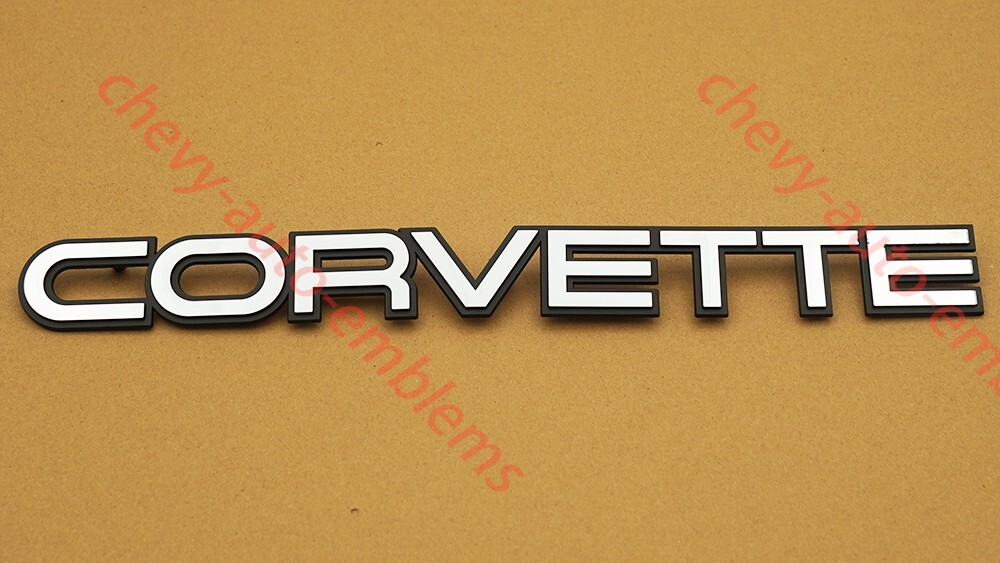 1Pc Chrome 84-96 C4 Rear Bumper Emblems Script Letters Badges 14064531
