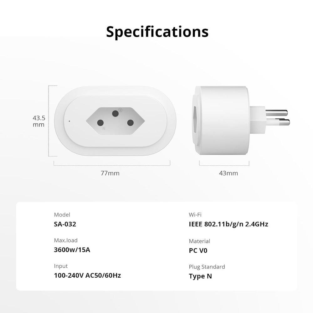 2 Pack WiFi Smart Plug with Remote Control Timer for Alexa and Google Home