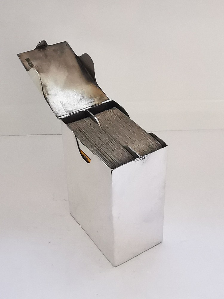 Fine Victorian Solid Silver Playing Cards Box - Birm. 1900