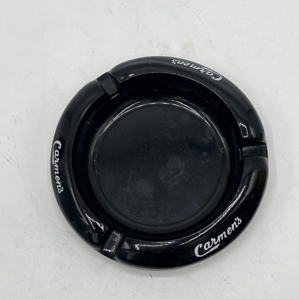 Carmen’s Ashtray Black Glass