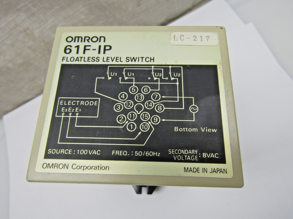 USED Omron 61F-IP Floatless Level Switch